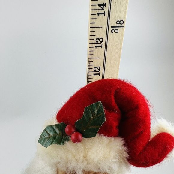 Vintage Christmas Carolers Woman with Tray of Cinn Rolls & Santa with Toy Train - Picture 9 of 9